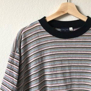 ✨ Vintage Cropped Striped Tee ✨